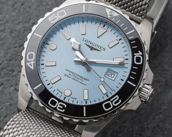 Vintage Automatic Longines Hydroconquest stainless steel and ceramic bezel Men's Watch L3.788.4.99.6 42mm