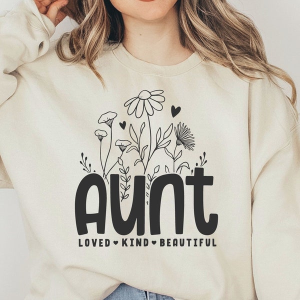 Aunt Svg, Aunt Floral Svg, Aunt Shirt Svg, Loved Aunt Svg, Aunt Quotes Svg, Auntie Svg, Best Aunt Svg, Png Cut File For Cricut