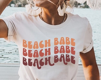 Beach Babe Svg, Beach Svg, Summer Svg, Summertime Svg, Beach Quotes Svg, Summer Quotes Svg, Wavy Text Beach Shirt Svg Cut File