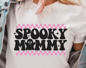 Spooky Mommy Svg, Halloween Svg, Retro Spooky Mom Svg, Mom Halloween Svg, Spooky Mama Svg, Ghost Svg, Fall Mom Svg, Ghost Png Cut File