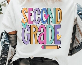 Second Grade Svg, 2nd Grade Svg, Teacher Svg, Second Grade Teacher, Back To School Svg, First Day Of School Svg, 2nd Grade Teacher Svg Png