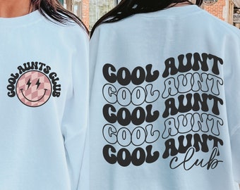 Cool Aunts Club Svg, Aunt Quotes Svg, Cool Aunt Wavy Svg, Trendy Aunt Shirt Svg, Groovy Cool Aunt Svg, Png Cut File For Cricut