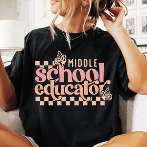 Middle School Educator Svg, Back To School Svg, Retro Middle School Svg, Educator Shirt Svg, First Day Of School Svg, Teacher Svg Png