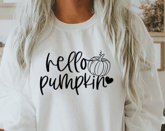 Hello Pumpkin Svg, Fall Svg, Fall Quotes Svg, Good Morning Pumpkin Svg, Hello Fall Svg, Autumn Svg, Png Clipart Cut File For Cricut