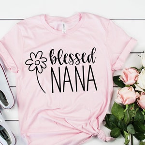Blessed Nana Svg, Blessed Grandma Svg, Grandmother Svg, Nana Flower Svg, Nana shirt svg, Blessed Flower Svg, Png Clipart Cut File For Cricut