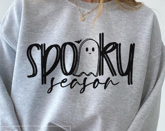 Spooky Season Svg, Halloween Svg, Spooky Svg, Spooky Vibes Svg, Halloween seizoen Svg, Spooky Shirt Svg, Ghost Svg, vleermuis Svg Png-bestand knippen