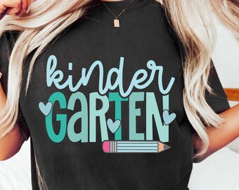 Kindergarten Svg, Back To School Svg, Kindergarten Teacher Svg, First Day Of School Svg, Teacher Shirt Svg, Kindergarten Png Cut File