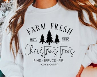 Farm Fresh Christmas Trees svg, Christmas svg, Christmas 2021 svg, Christmas Tree svg png clipart cut file per cricut