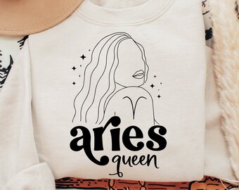 Aries Queen Svg, Aries Svg, Aries Babe Svg, Aries Girl Svg, Aries Shirt Svg, Aries Quotes Svg, Zodiac Svg, Horoscope Svg, Astrology Cut File