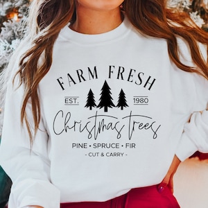 Ferme arbres de Noël frais svg, Noël svg, Noël 2021 svg, arbre de Noël svg png clipart fichier coupé pour cricut