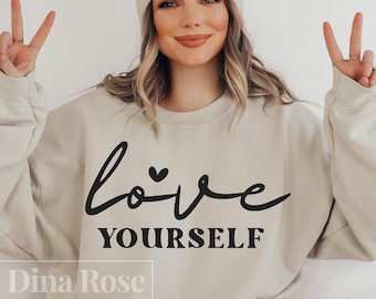 Liebe sich selbst Svg, Inspirierendes Zitat SVG, Self Love Zitat SVG,