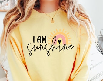 I Am Sunshine Svg, Sunshine Quotes Svg, Inspirational Svg, Inspirational Quotes Svg, Self Love Svg, Self Love Shirt Svg, Png cut File Cricut