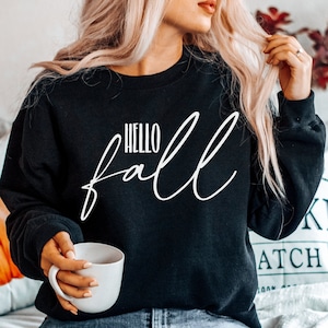 Hello Fall Svg, Herbst Season Svg, Herbst Shirt Svg, Herbst Zitate Svg, Fall Vibes Svg, Herbst Sprüche Svg, Minimalist Svg, Trendy Svg Png Cut File