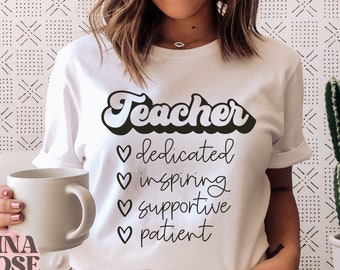 Teacher Svg, Teacher Appreciation Svg, Teacher Shirt Svg, Teacher Affirmations Svg, Teacher Quotes Svg Png Cut File For Cricut