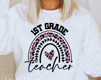 1st Grade Teacher Svg, First Grade Teacher Svg, 1st Grade Svg, Teacher Svg, Teacher Shirt Svg, Back To School Svg, Teaching Svg Png Cut File