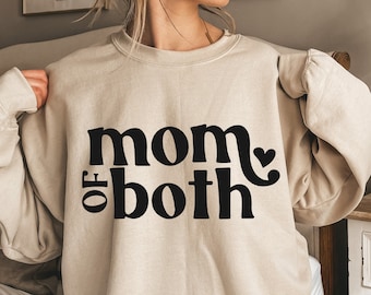 Moeder van beide Svg, Mama van beide Svg, meisje moeder Svg, jongen moeder Svg, moeder Svg, moeder citaten Svg, moeder gezegden Svg, moeder Shirt Svg Png Clipart gesneden bestand