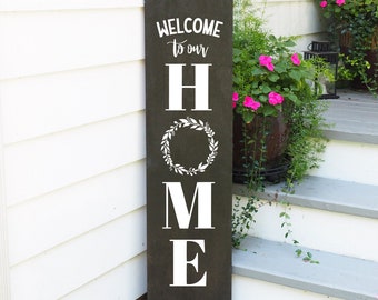 Porch Sign Svg, Welcome To Our Home Svg, Welcome Sign Svg, Welcome Porch Svg, Home Svg, Wreath Svg, Png Clipart Cut File For Cricut