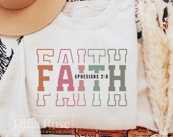 Faith Svg, Ephesians 2:8 Svg, Christian Svg, Faith Shirt Svg, Jesus Svg, Religious Svg, Inspirational Svg, Bible Verse Svg, Png Cut File