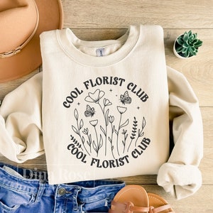 Cool Florist Club, Florist Svg, Florist Shirt Svg, Florist Gift Svg, Plant Svg, Flowers Svg, Plant Lover Svg, Gardener Svg, Png Cut File