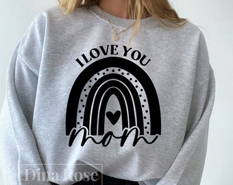 I Love You Mom Svg, Mother's Day Svg, Mom Shirt Svg, Mama Svg, I Love You Svg, Mother Svg, Best Mom Ever Svg, Png Cut File