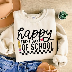 Happy First Day Of School Svg, Back To School Svg, Teacher Svg, Teacher Shirt Svg, 1st Day Of School Svg, School Quote Svg, Png Cut File