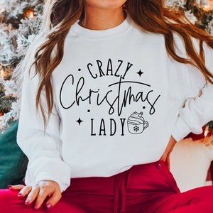 Crazy Christmas Lady Svg, Christmas Svg, Lustige Weihnachten Zitat Svg, Weihnachts Sprüche Svg, Png Clipart Cut File für Cricut
