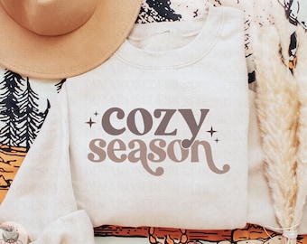 Cozy Season Svg, Fall Svg, Autumn Svg, Cozy Vibes Svg, Winter Svg, Cozy Svg, Fall Sweater Svg, Christmas Svg, Halloween Svg, Png Cut File