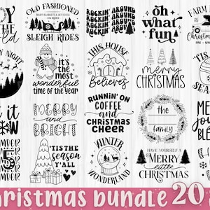 Paquete Svg de Navidad, Paquete Svg de Citas de Navidad, Dichos de Navidad Svg, Signo de Navidad Svg, Camisa de Navidad Svg, Archivo de corte Png para Cricut