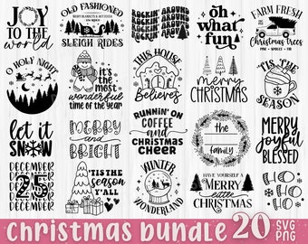 Christmas Svg Bundle, Christmas Quotes Svg Bundle, Christmas Sayings Svg, Christmas Sign Svg, Christmas Shirt Svg, Png Cut File For Cricut