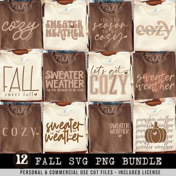 Fall Svg Bundle, Autumn Svg, Winter Svg, Pumpkin Svg, Cozy Vibes Svg, Cozy Svg, Fall Quotes Svg, Fall Sayings Svg, Sweater Weather Svg Png