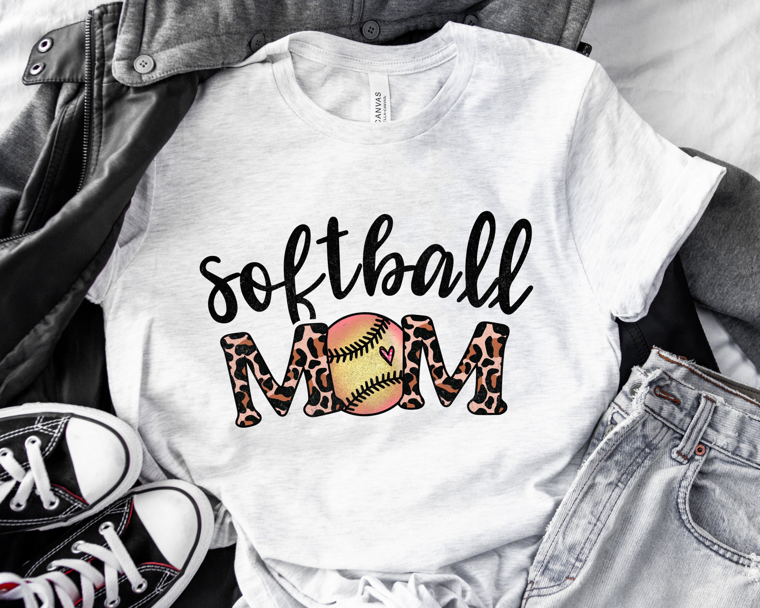 Softball Mom Png for Sublimation Softball Mama Png Leopard | Etsy