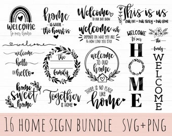 Welcome Svg Bundle, Home Svg Bundle, Welcome Sign Svg, Home Sign Svg, Hello Svg, Porch Sign Svg, Family Sign Svg, Cut File For Cricut