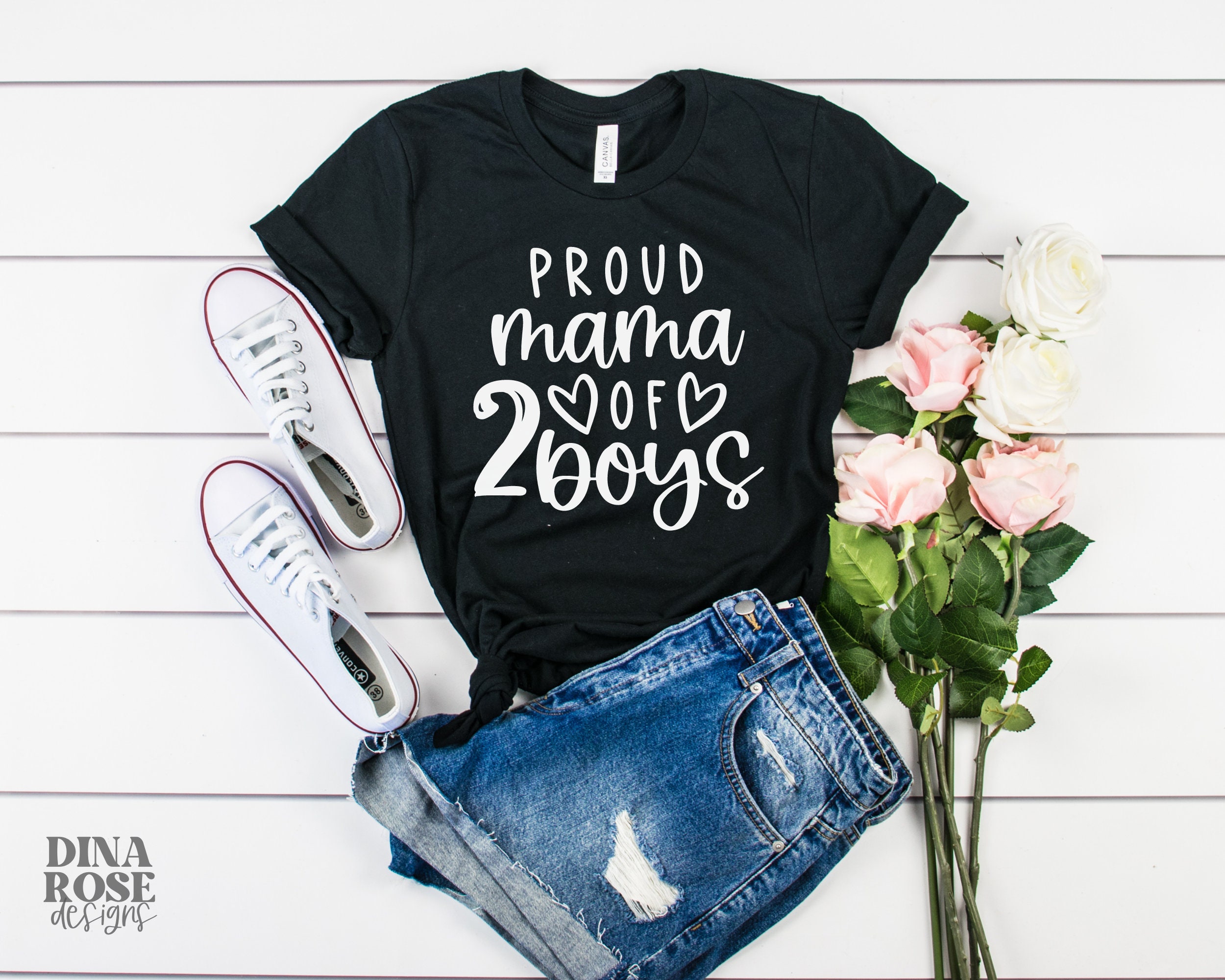 Proud Mama of 2 Boys Svg, Mom of 2 Boys Svg, Mama of Boys Svg, Boy
