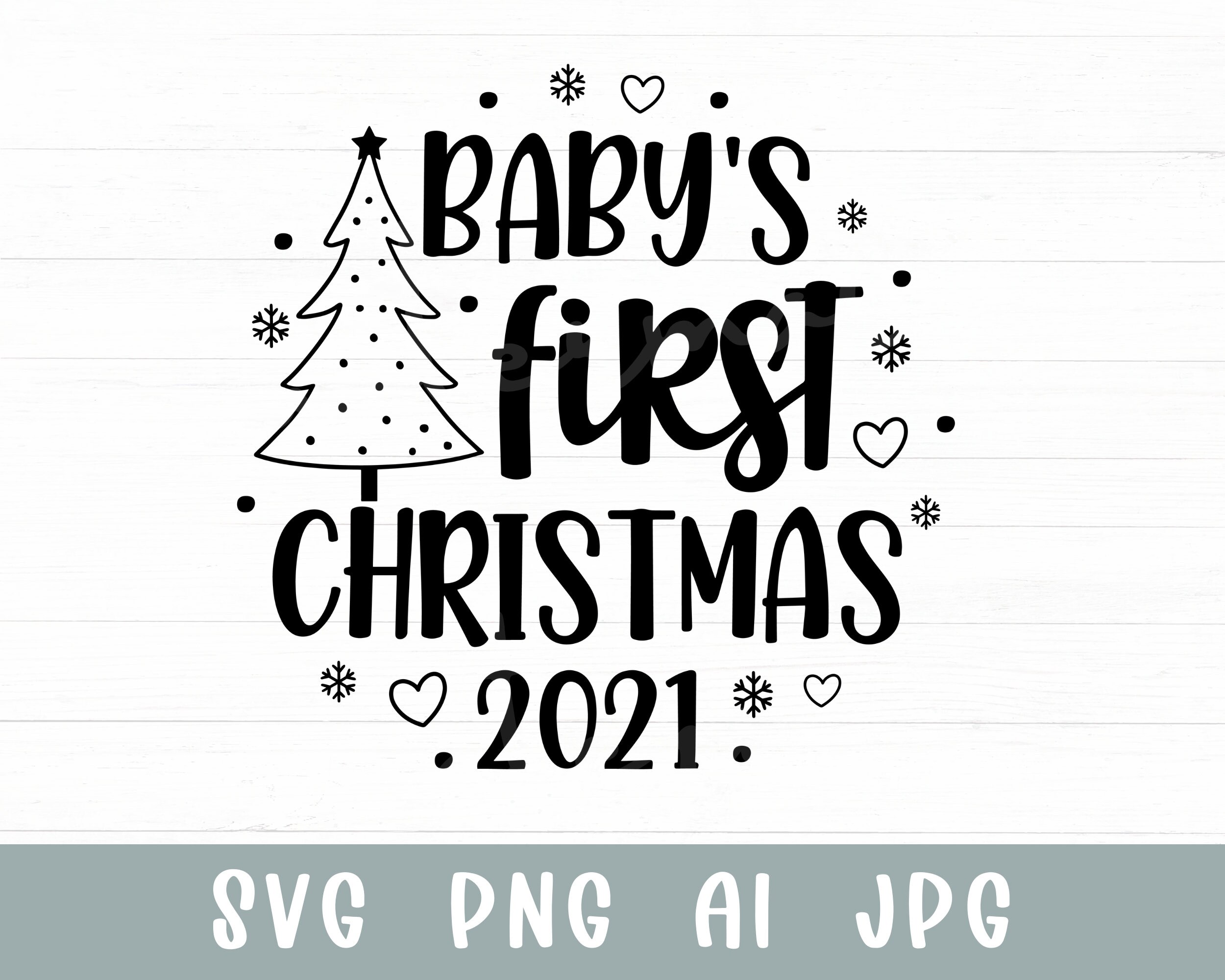 Baby's First Christmas Svg Baby 1st Christmas Svg Baby Etsy