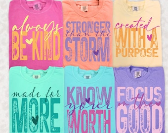 Inspirierendes Png-Bundle, Christliches Png, erstellt mit einem Zweck Png, Sei immer Art Png, Kenne Deinen Wert Png, Mentale Gesundheit Selbstliebe Png