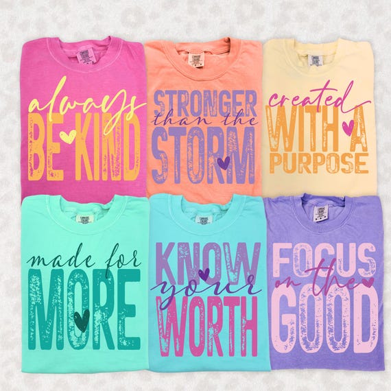 Inspirational Png Bundle, Christian Png, Created With A Purpose Png, Always Be Kind Png, Know Your Worth Png, Mental health Self Love Png
