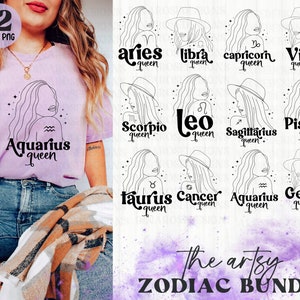 Pakiet Svg Zodiaku, Znak Zodiaku Svg, Pakiet Svg Astrologii, Pakiet Svg Horoskopu, Linia Sztuki Zodiaku Svg, Koszulka Zodiaku Svg, Plik Cięcia PNG Cricut