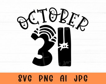 31 de outubro Svg, Halloween Svg, 31 de outubro Svg, Camisa de Halloween Svg, Suéter de Halloween Svg, Outono Svg, Png Clipart Arquivo de corte para Cricut