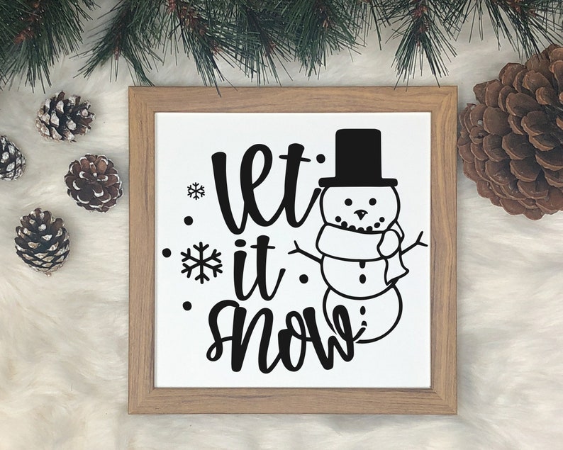 Let It Snow Svg Christmas Ornament Svg Christmas Svg - Etsy