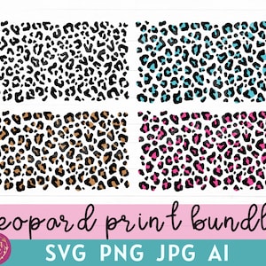 Leopard Print Svg Bundle, Leopard Pattern Svg, Cheetah Print Svg, Cheetah Pattern Svg, Animal Print Svg, Png Clipart Cut File For Cricut