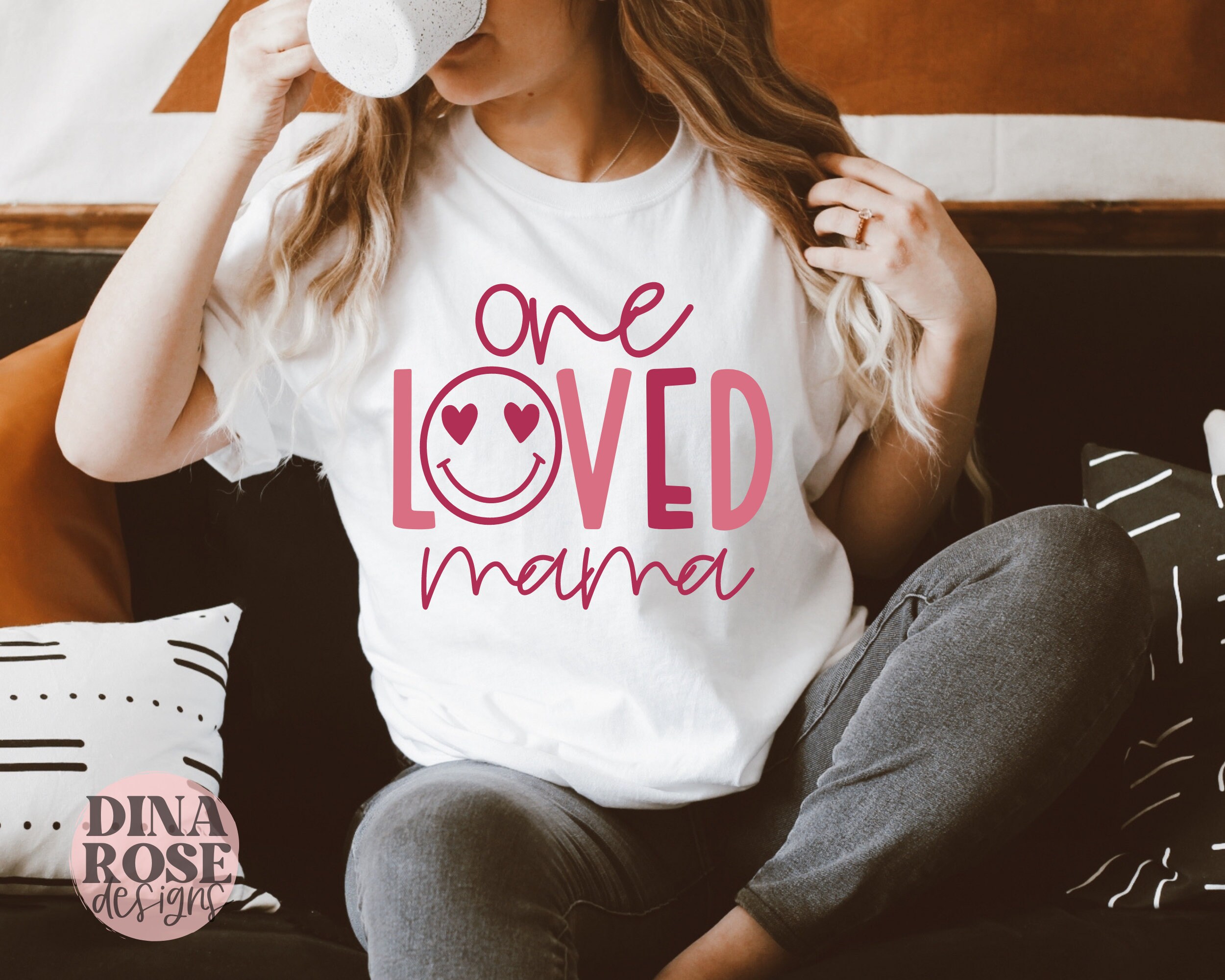 One Loved Mama Svg, Loved Mom Svg, Mama Valentines Day Svg, Mother's ...