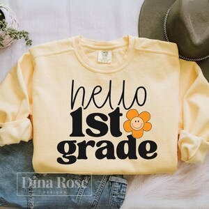 Hello 1st Grade Svg, First Grade Svg, Back To School Svg, Teacher Svg, 1st Grade Png, First Day Of School Svg, 1st Grade Teacher Svg Png