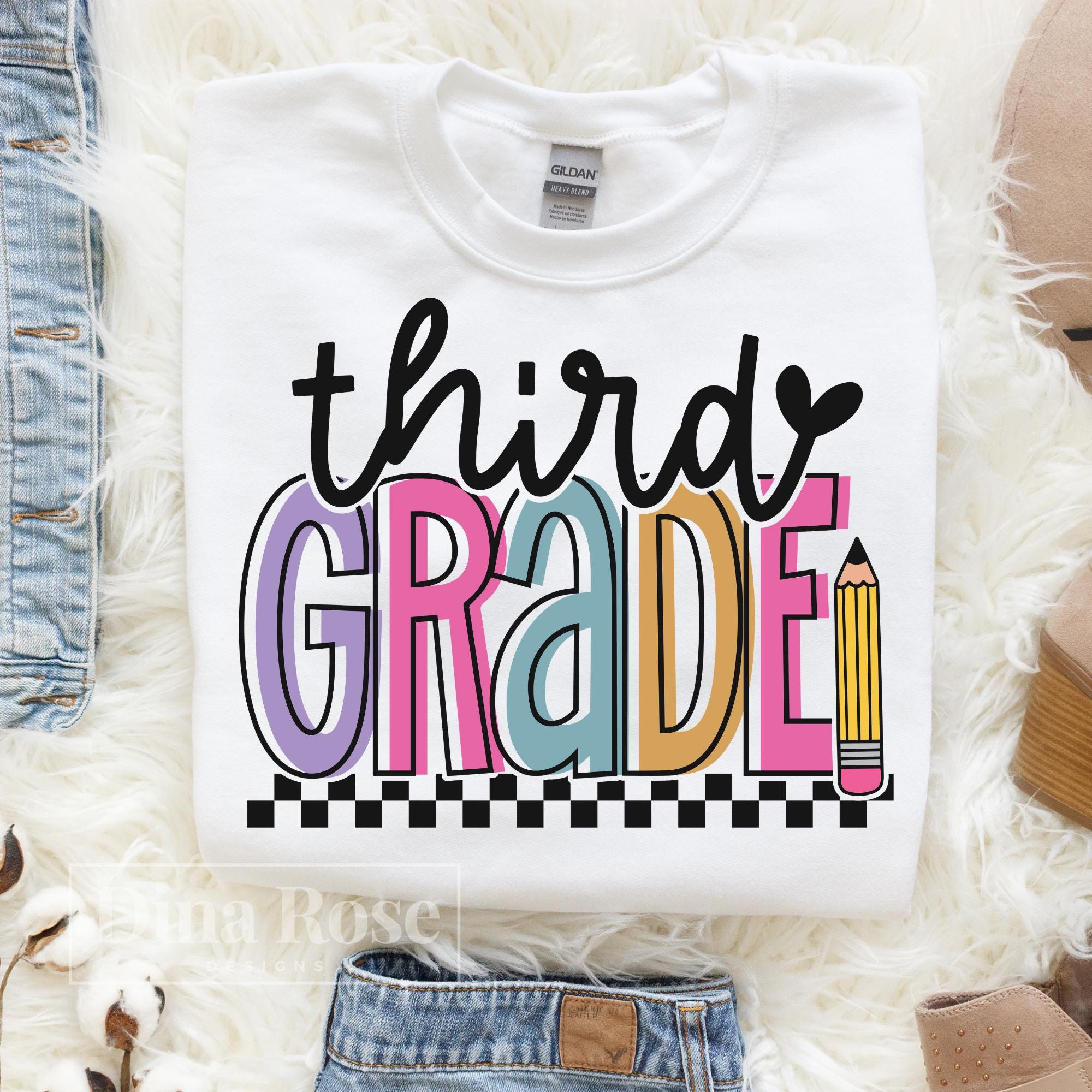 Third Grade Svg, 3rd Grade Teacher Svg Png, Back to School Svg, First ...