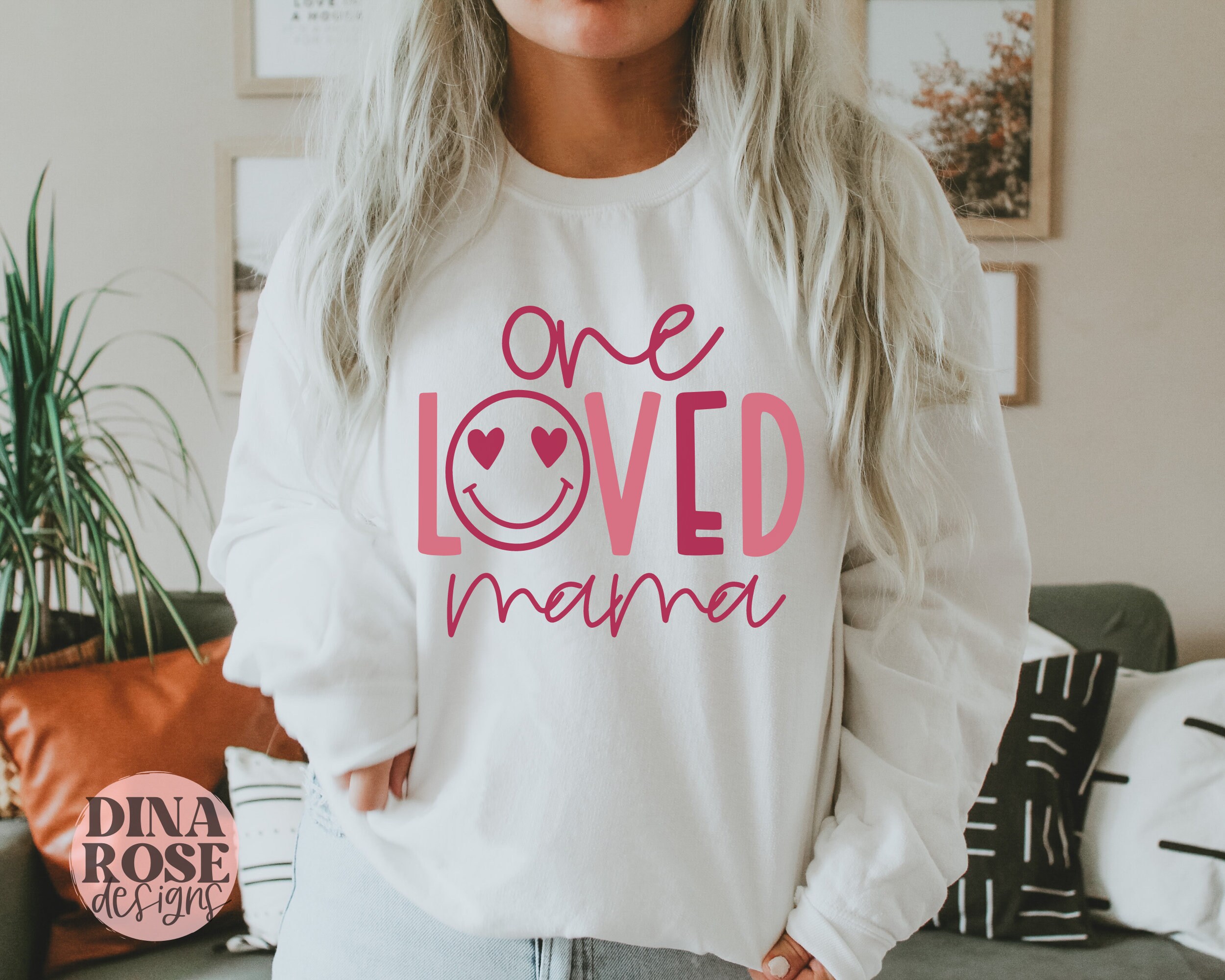 One Loved Mama Svg, Loved Mom Svg, Mama Valentines Day Svg, Mother's ...