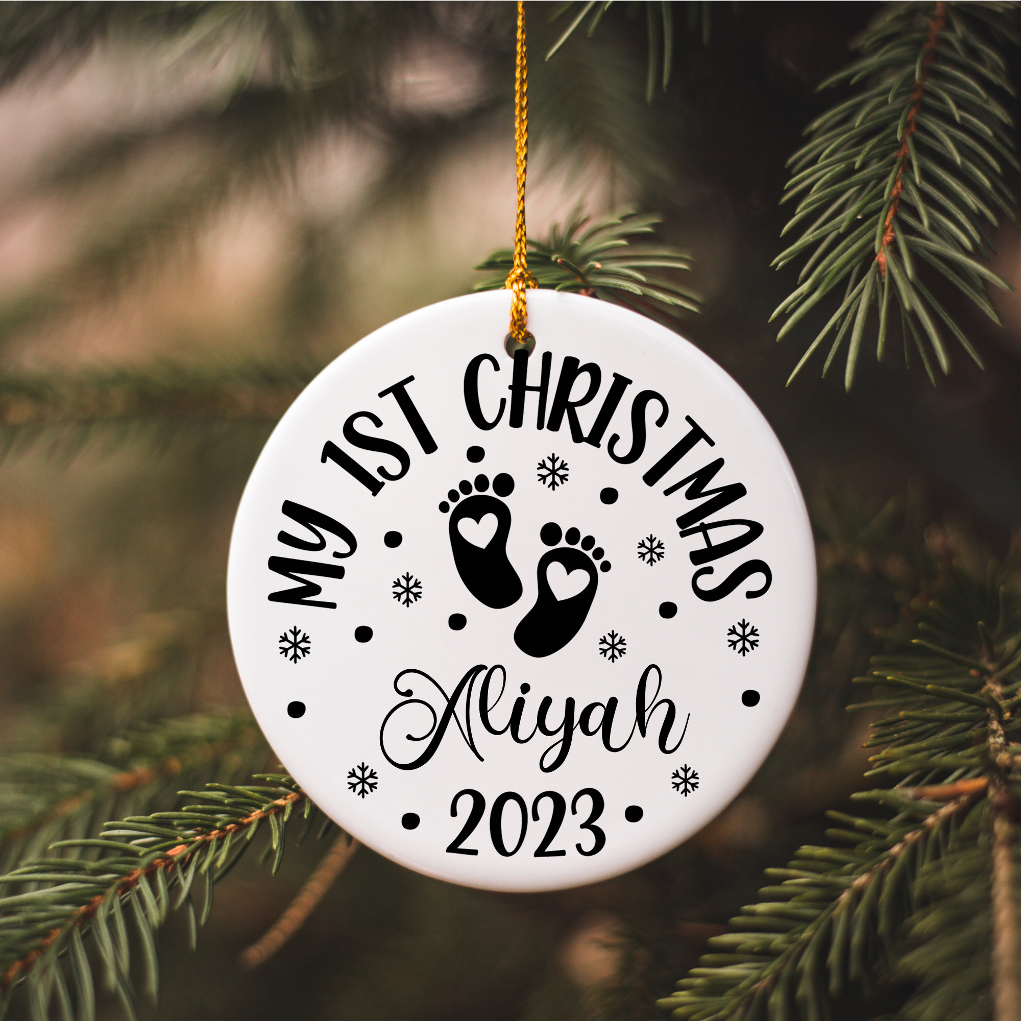 My 1st Christmas Svg, Baby 1st Christmas Ornament Svg, Baby First
