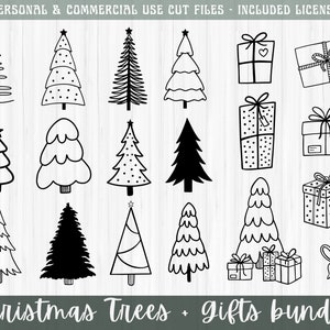 Christmas Trees Svg Bundle, Christmas Gifts Svg Bundle, Christmas Svg Bundle, Christmas Doodles Svg, Christmas Elements Svg Png Cut File
