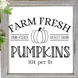 Farm Fresh Pumpkins Svg, Fall Svg, Pumpkin Svg, Farm Fresh Svg, Fall Quotes Svg, Autumn Svg, Fall Sign Svg, Png Clipart Cut File For Cricut