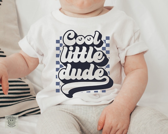 Cool Little Dude Svg, Funny Toddler Svg, Retro Kids Svg, Cool Kids Svg, Baby Boy Svg, Toddler Shirt Svg, Boys Tshirt Png Cut File For Cricut