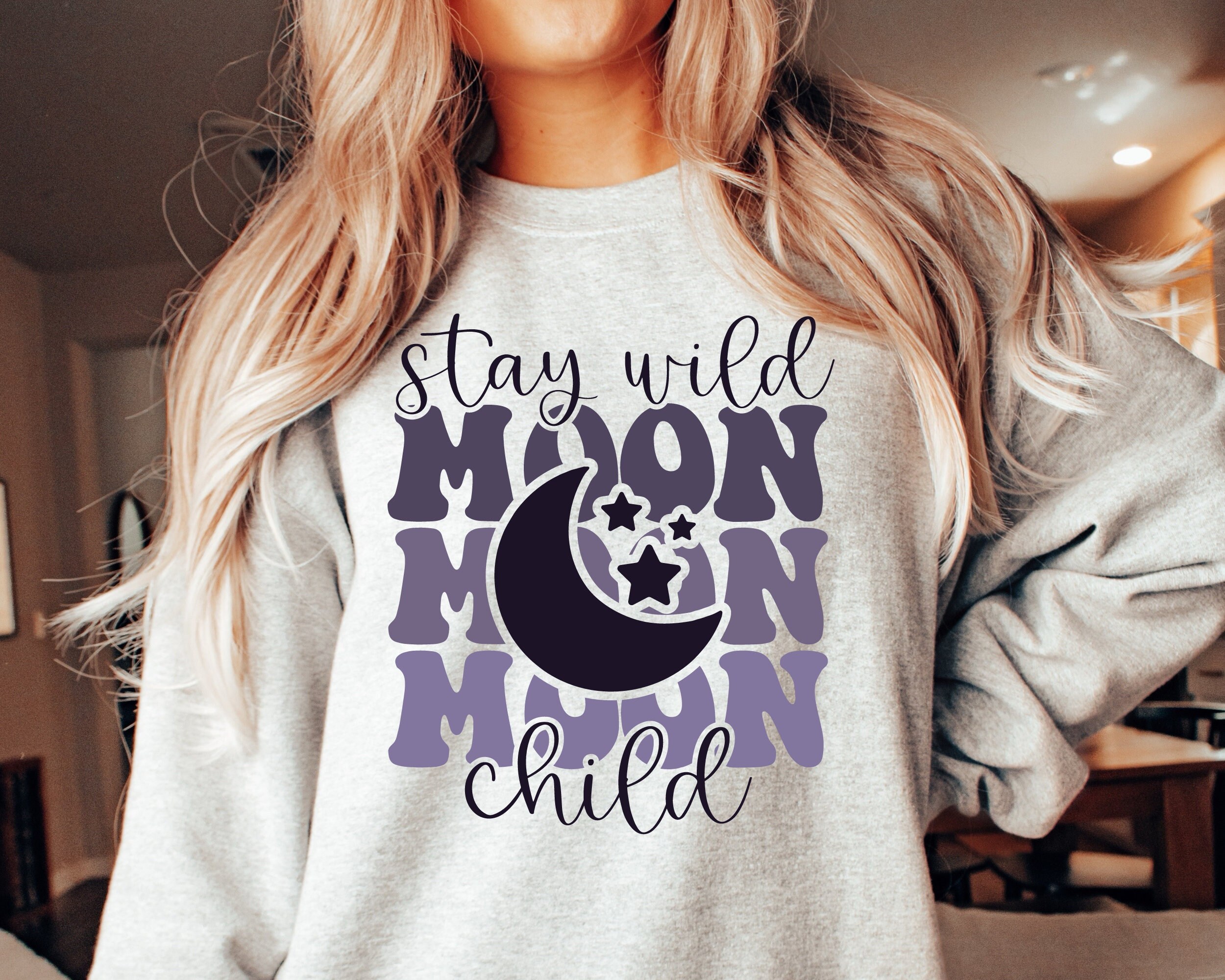 Stay Wild Moon Child Svg, Stay Wild Svg, Witchy Svg, Boho Moon Svg, Spiritual Svg, Hippie Svg, Mystical Svg Cut File