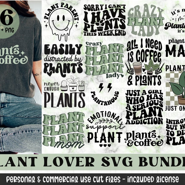 Plant Svg Bundle, Plant Lover Svg, Plant Mom Svg, Plant Owner Svg, Plants Svg, Plant Quotes Svg, Retro Plant Svg, Plants Shirt Png Cut File